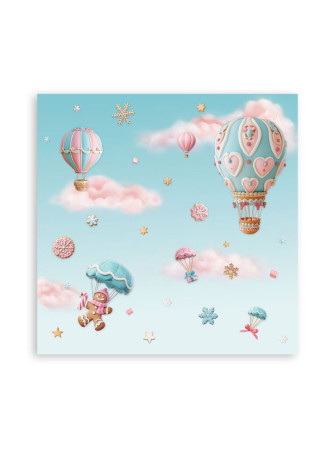 Maxi Pack papiers 20 x 20 cm - Collection "Candy Christmas" - Stamperia