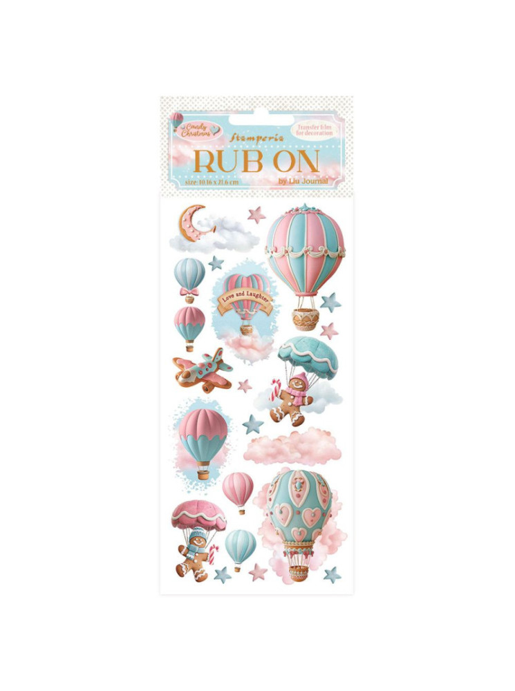 Rub'ons - Montgolfière - Collection "Candy Christmas" - Stamperia