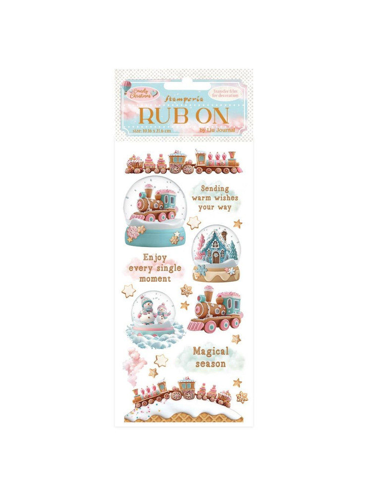 Rub'ons - Boule de neige - Collection "Candy Christmas" - Stamperia
