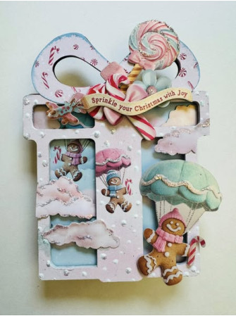 Rub'ons - Montgolfière - Collection "Candy Christmas" - Stamperia