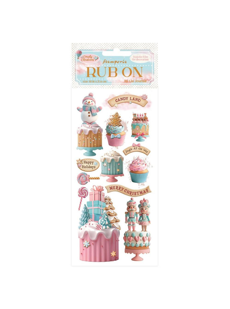 Rub'ons - Cake - Collection "Candy Christmas" - Stamperia