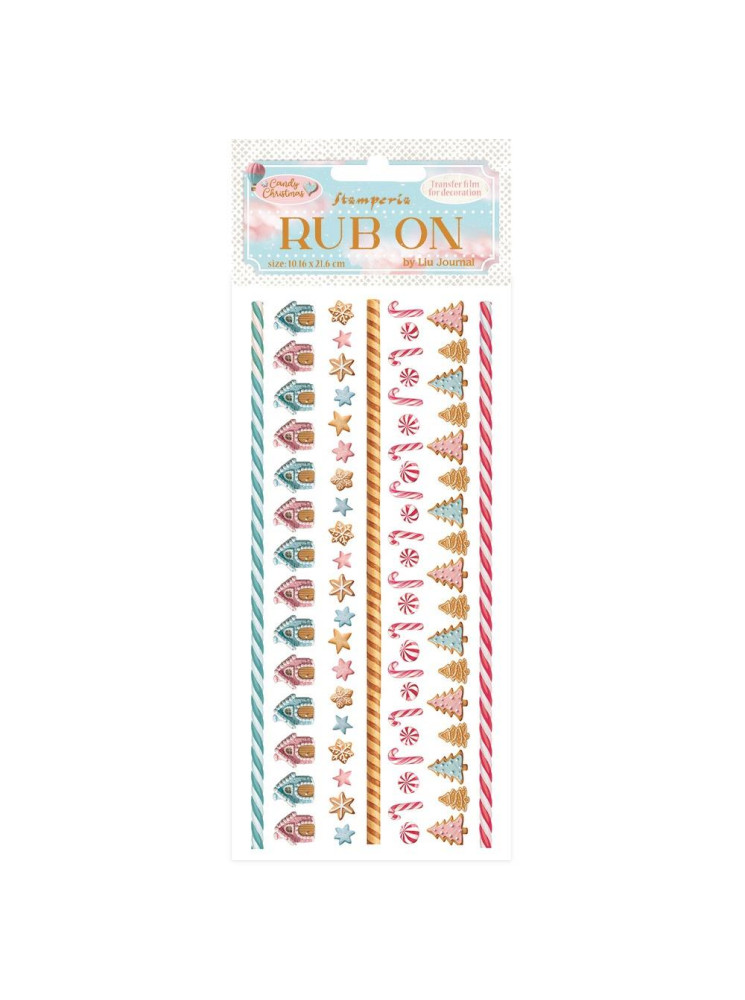 Rub'ons - Stripes - Collection "Candy Christmas" - Stamperia