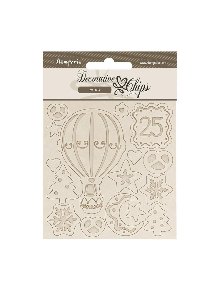 Air Balloons - Collection "Candy Christmas" - Décorative Chips - Stamperia