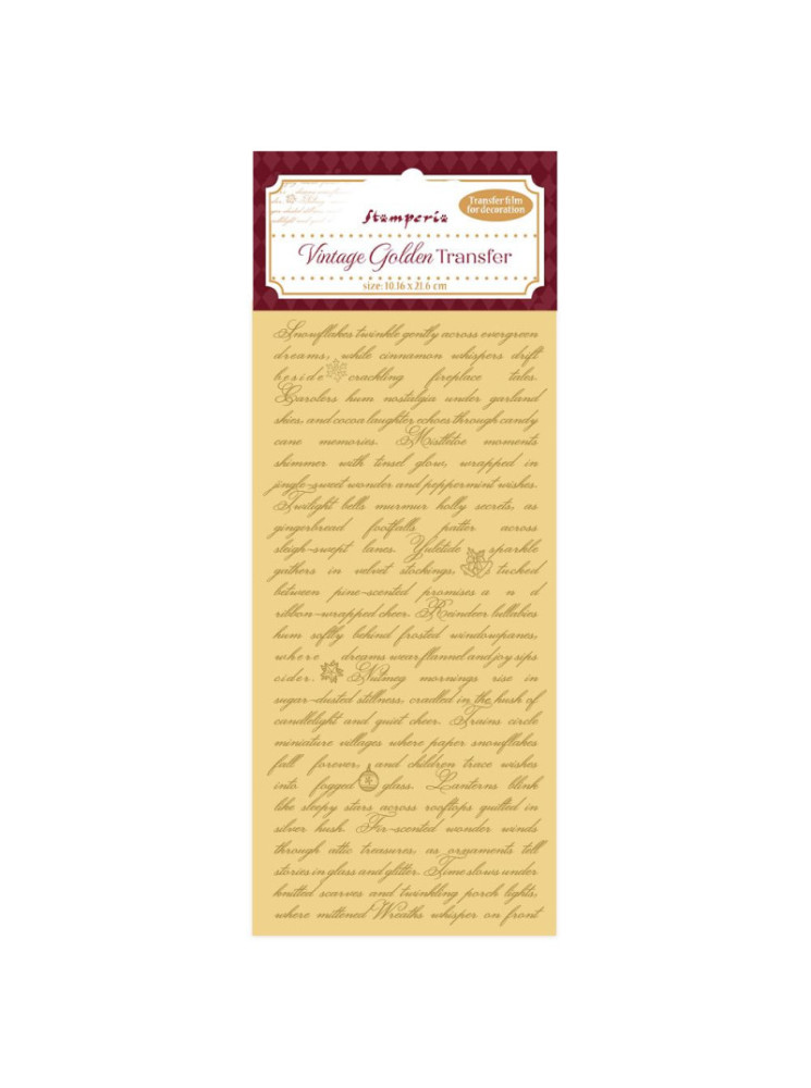 Rub'ons - Vintage Golden Writing - Stamperia