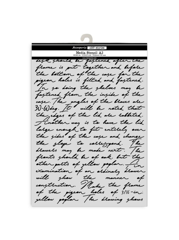 Writings - Stencils A3 - Collection "Art Stories" - Stamperia