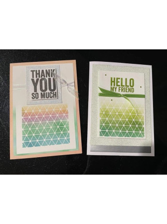 Combo Stencil + Tampons clear - Bold Sayings Grid Dots & Diamonds - Tim Holtz - Stampers Anonymous