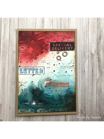 Combo Stencil + Tampons clear - Correspondance, Direction and Shifter Stars - Tim Holtz - Stampers Anonymous