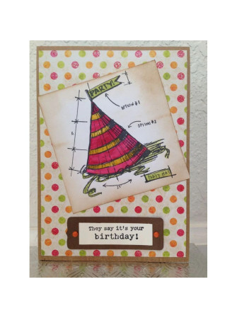 Combo Stencil + Tampons clear - Birthday, Diamond Dot and Stars - Tim Holtz - Stampers Anonymous