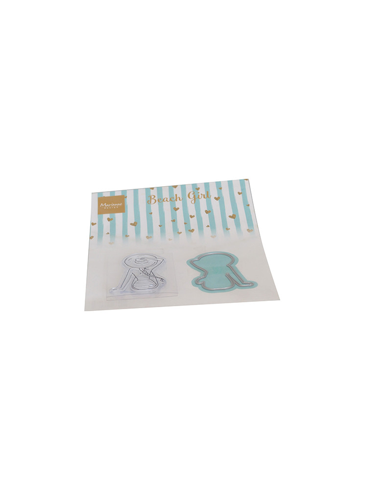 Combo Matrice de découpe + Tampons : Beach Girl - Marianne Design