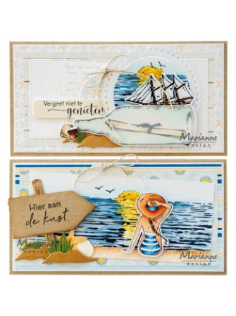 Combo Matrice de découpe + Tampons : Beach Girl - Marianne Design