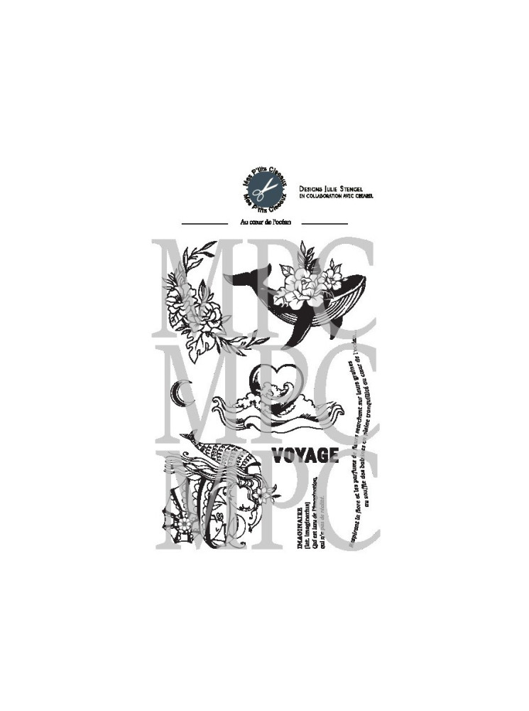 Au coeur de l'Océan - Tampon clear - Mes P'tits Ciseaux