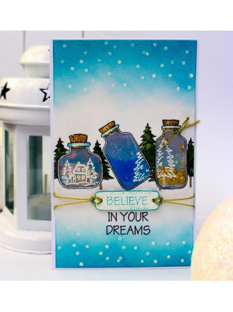Christmas illumination jar - Tampon clear - Lesia Zgharda