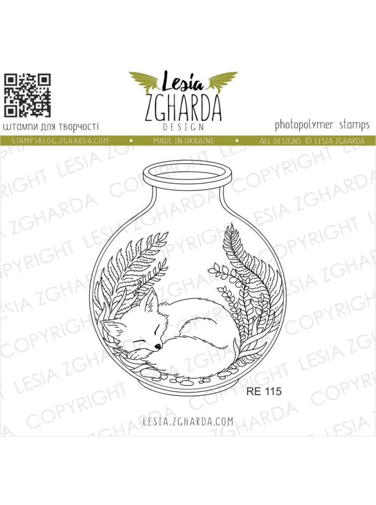 Fox in a Forest Jar - Tampon clear - Lesia Zgharda