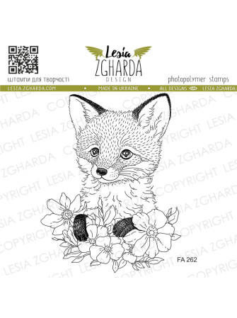 Fox Cub with Flowers -...