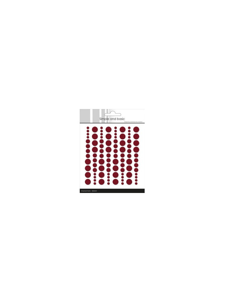 Enamels dots - Burgundy - Simple and Basic