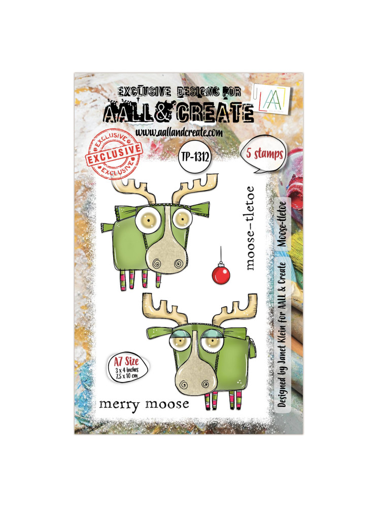 Tampon clear N° 1312 : Moose-tletoe - Collection "Trimmings and Tidings"- Aall & create