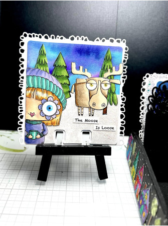 Tampon clear N° 1312 : Moose-tletoe - Collection "Trimmings and Tidings"- Aall & create