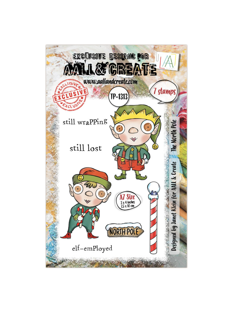 Tampon clear N° 1313 : The North Pole - Collection "Trimmings and Tidings"- Aall & create