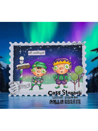 Tampon clear N° 1313 : The North Pole - Collection "Trimmings and Tidings"- Aall & create