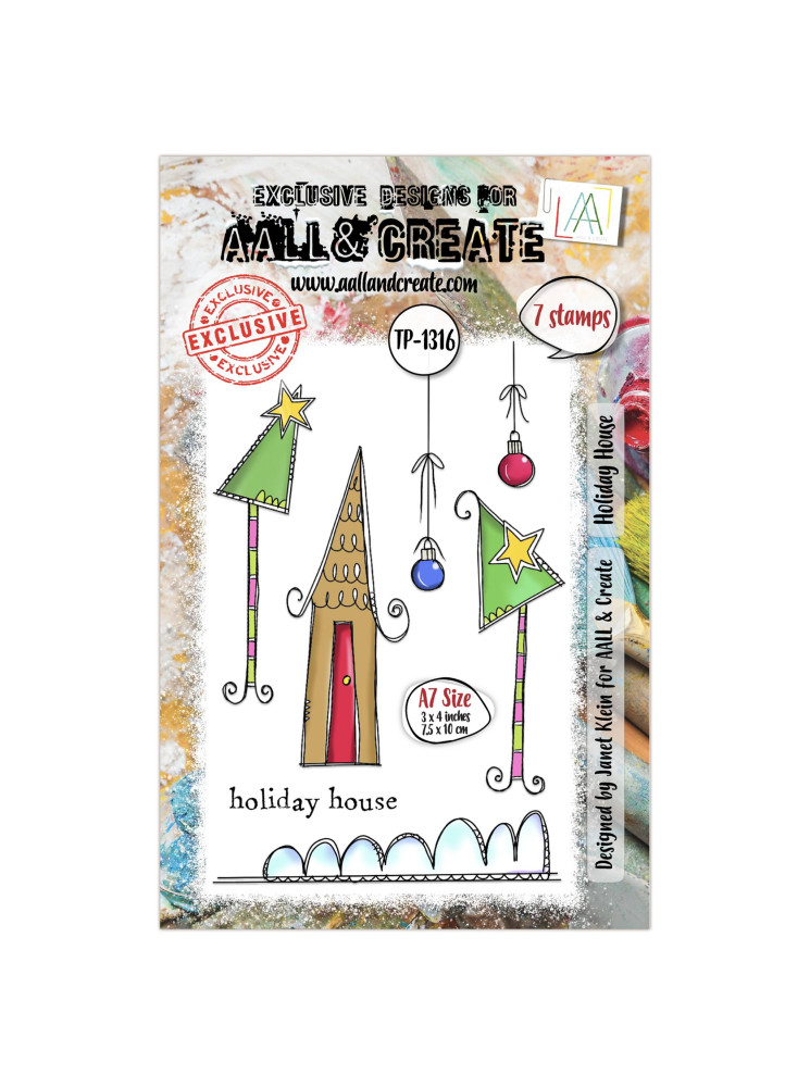 Tampon clear N° 1316 : Holiday House - Collection "Trimmings and Tidings"- Aall & create