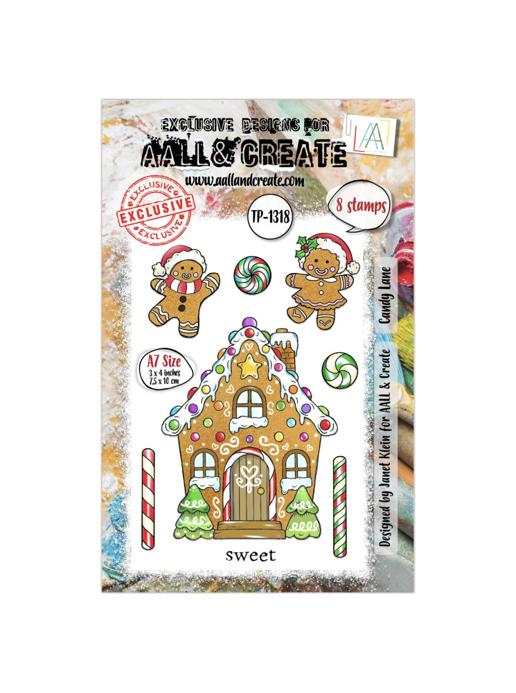 Tampon clear N° 1318 : Candy Lane - Collection "Trimmings and Tidings"- Aall & create