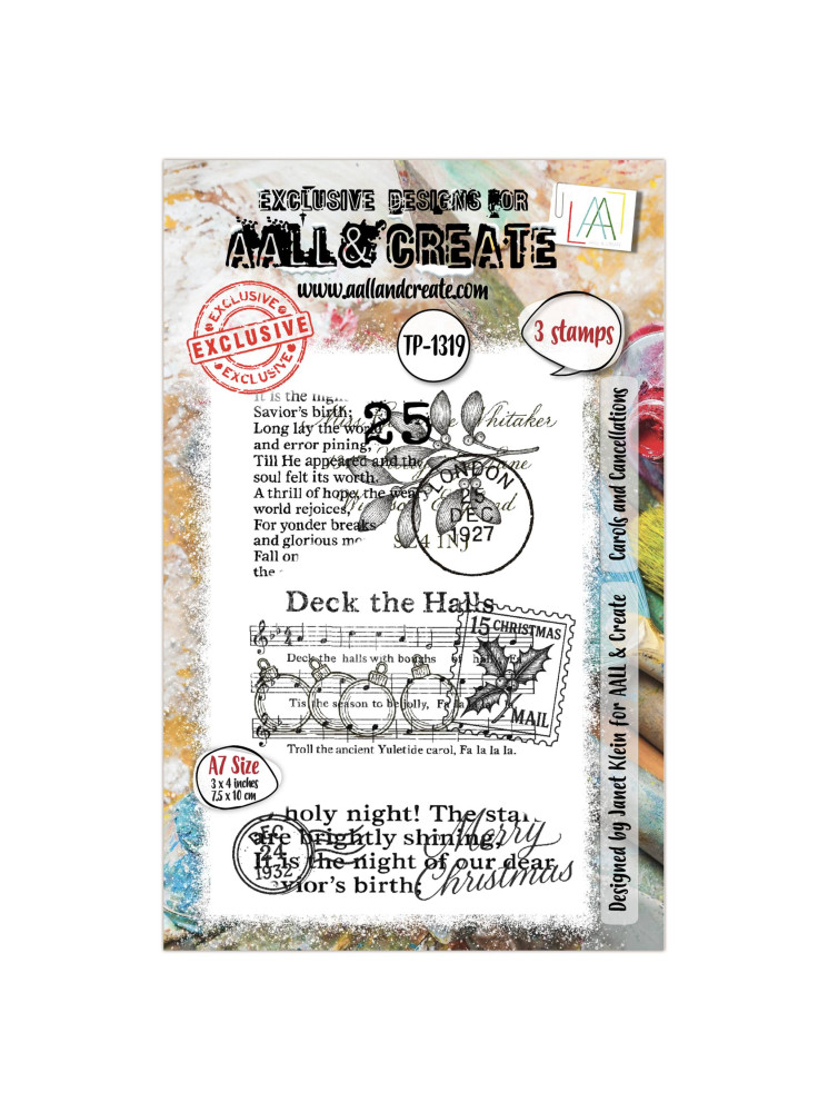 Tampon clear N° 1319 : Carols and Cancellations - Collection "Trimmings and Tidings"- Aall & create