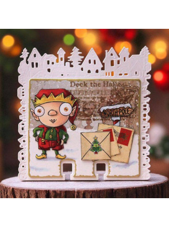 Tampon clear N° 1313 : The North Pole - Collection "Trimmings and Tidings"- Aall & create