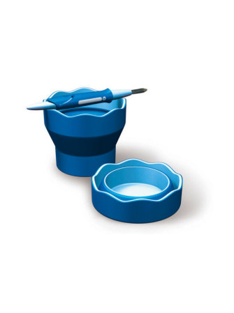 Gobelet à eau repliable - Clic & Go - Bleu foncé - Faber Castel