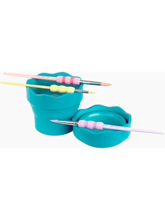 Gobelet à eau repliable - Clic & Go - Turquoise - Faber Castel
