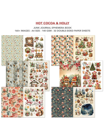 Junk Journal & Ephemera Book - Hot Cocoa & Holly - Ciao Bella