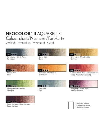 Boîte de 10 Neocolor II - Dark - Edition Limitée 50ème anniversaire - Caran d'Ache