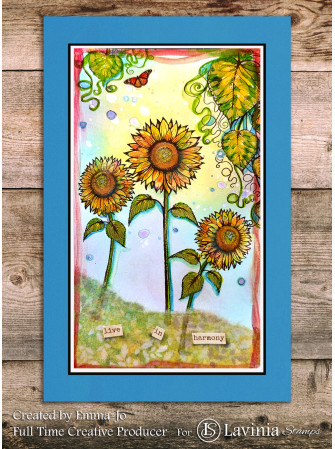 Sunflower 2 - Tampon clear - Collection "Twilight Tea" -  Lavinia
