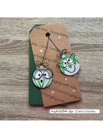 Boules de Noël 1 - Collection "Christmas de Carla Create" - Tampon Clear - Vaessen Creative
