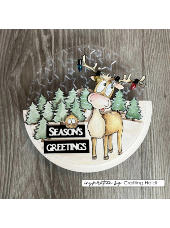 Reindeer & Co 2 - Collection "Christmas de Carla Create" - Tampon Clear - Vaessen Creative
