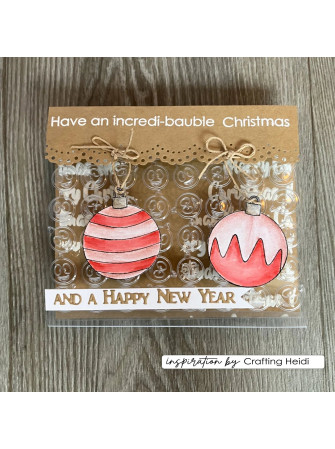 Boules de Noël - Collection "Christmas de Carla Create" - Plaque d'embossage - Vaessen Creative