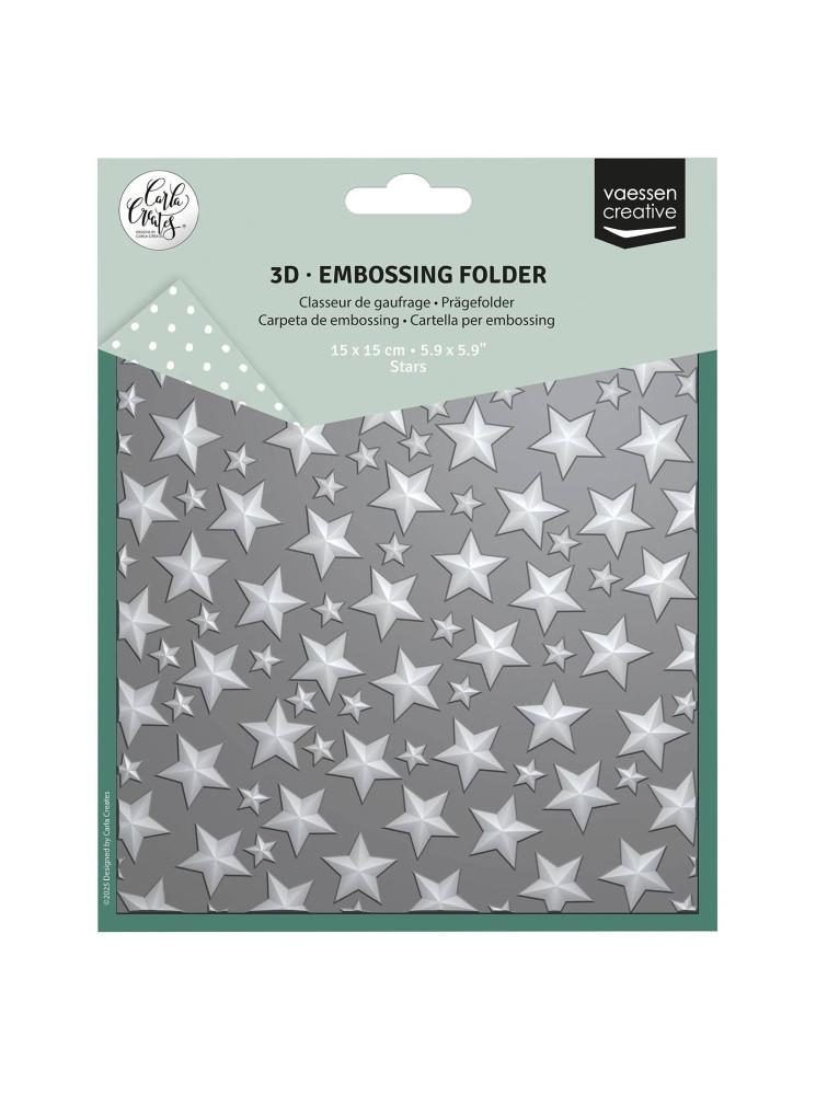 Etoiles - Collection "Christmas de Carla Create" - Plaque d'embossage - Vaessen Creative