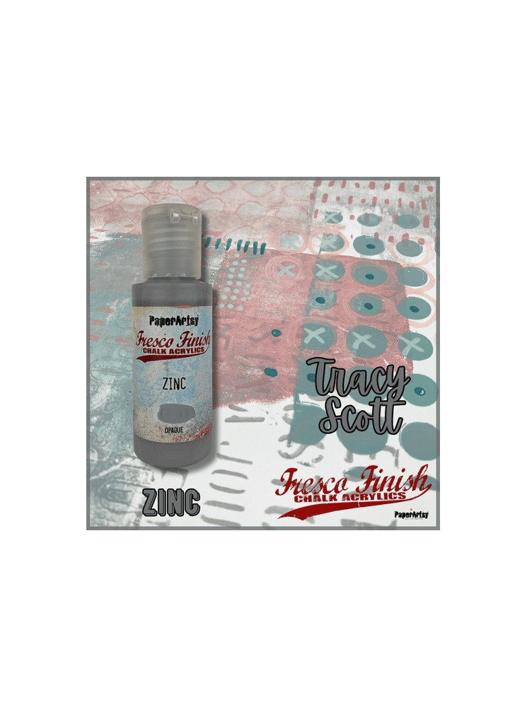 Peinture acrylique opaque - Zinc - Collection Fresco Finish - PaperArtsy