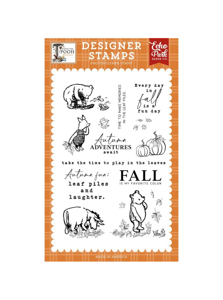 Tampon clear : Autumn Adventures Await - Collection "Winnie the Pooh Autumn" - Echo Park