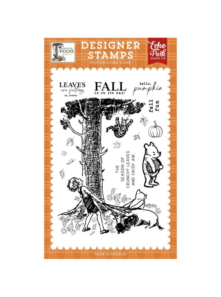 Tampon clear : Crunchy Leaves and Crisp Air - Collection "Winnie the Pooh Autumn" - Echo Park