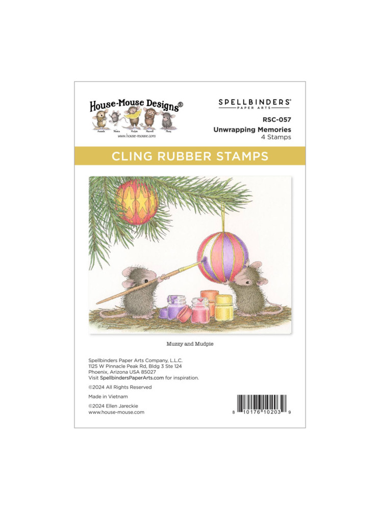 Tampon cling - Unwrapping Memories - Collection "House-Mouse" - Spellbinders