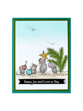 Tampon cling - Tree-mendous Christmas - Collection "House-Mouse" - Spellbinders