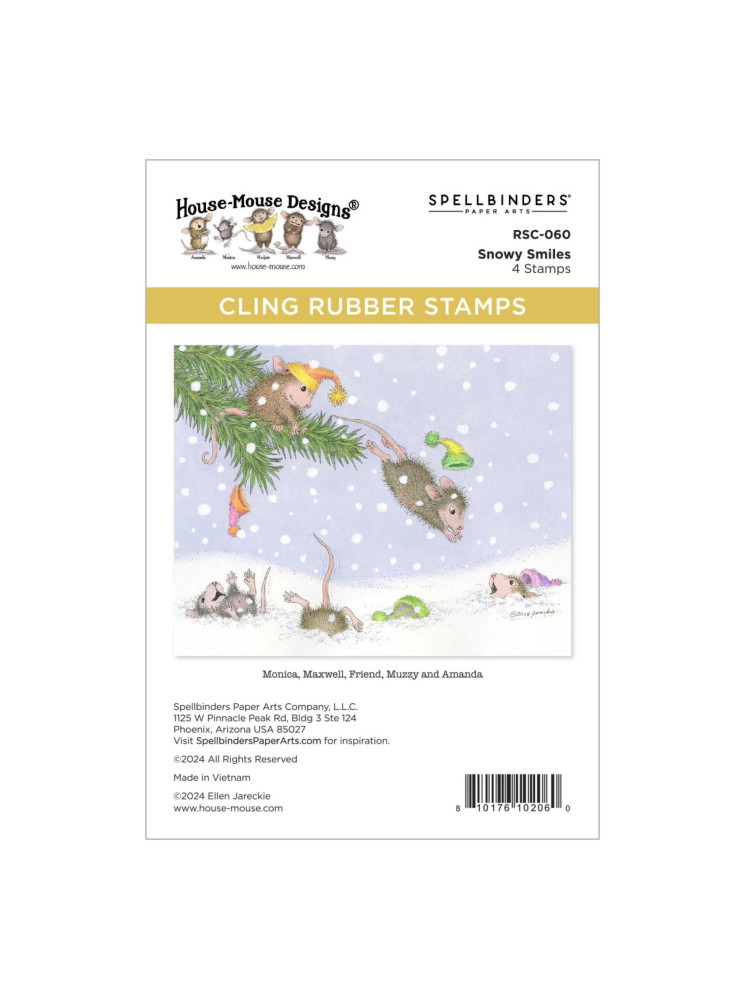 Tampon cling - Snowy Smile - Collection "House-Mouse" - Spellbinders