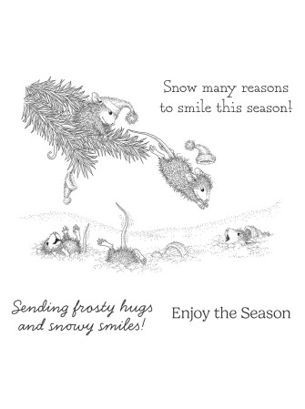 Tampon cling - Snowy Smile - Collection "House-Mouse" - Spellbinders