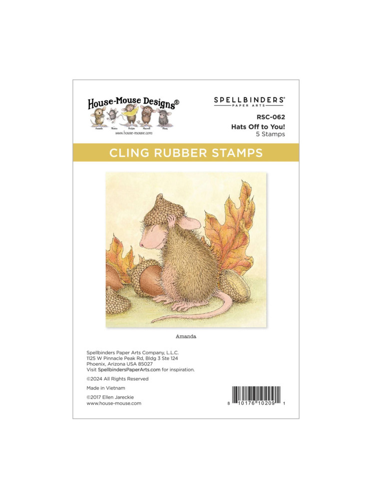 Tampon cling - Hats Off to You - Collection "House-Mouse" - Spellbinders