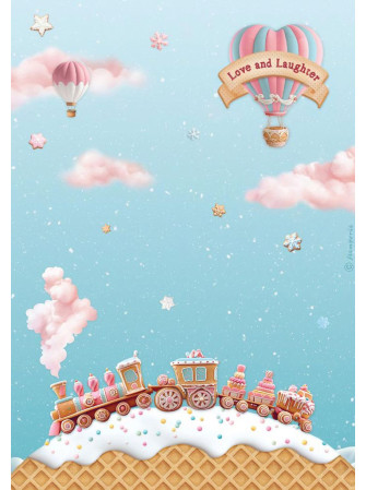 Set 6 feuilles des riz  A4 - Collection "Candy Christmas" - Stamperia