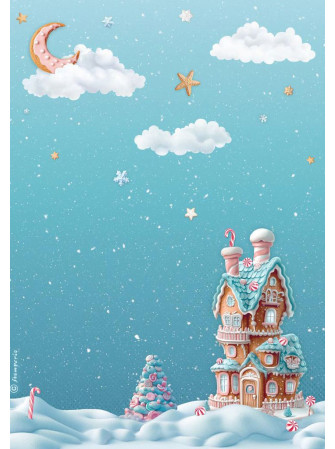 Set 6 feuilles des riz  A4 - Collection "Candy Christmas" - Stamperia