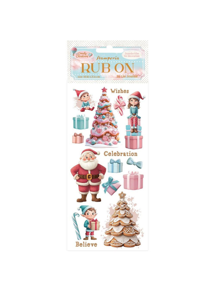 Rub'ons - Santa Claus - Collection "Candy Christmas" - Stamperia