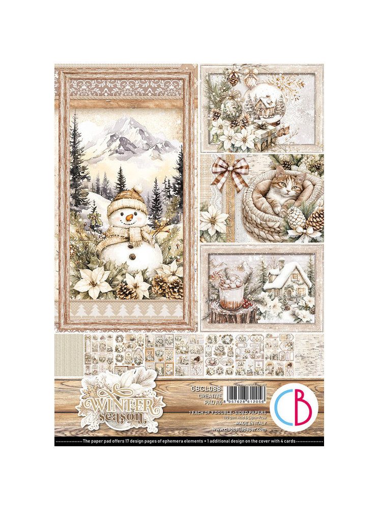 Pack papiers A4 - Collection "Winter Season"- Ciao Bella