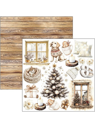 Pack papiers 15 x 15 cm - Collection "Winter Season" - Ciao Bella
