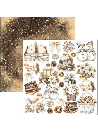Pack papiers 15 x 15 cm - Collection "Winter Season" - Ciao Bella